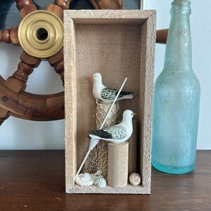 Vintage Seagull Shadowbox Vignette